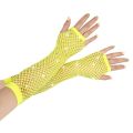 Hot Sale Fingerless Fishnet Gloves Highly Elastic Arm Sleeve Punk Goth Ladies Disco Rhinestone Performance Gloves Unisex.