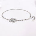 Designer Rhinestone Gold Circle Waist Chain Belt Female High-end Luxury Brands Punk Gothic Y2K Belts For Women Silver Waistband. 