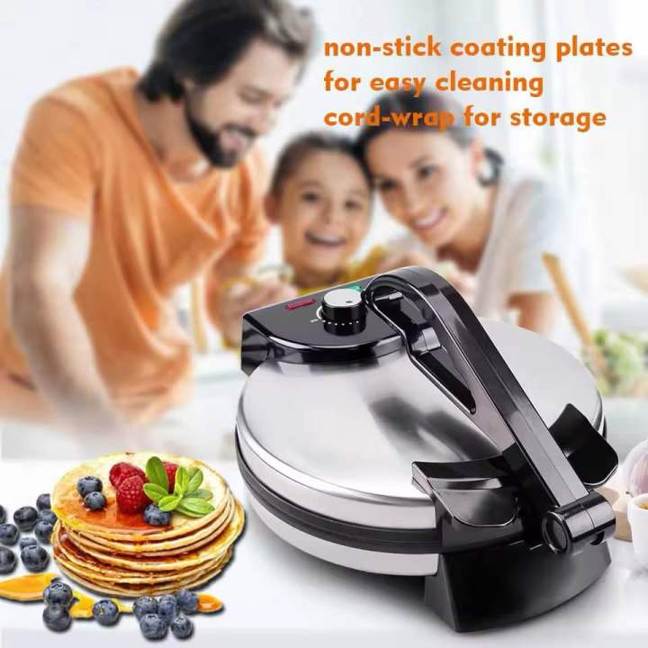 Premium%2010-Inch%20Roti%20Maker,%20Bread%20Maker,%20Chapati%20Press%20&%20Flatbread%20Maker%20%E2%80%93%20Non-Stick%20Plates,%20Stainless%20Steel,%201800W%20Double%20Heating%20-%20Image%202