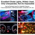 200 Pcs Led Diode, 3mm 5mm Clear LED Light Emitting Diodes Bulb LED Lamp Red Green Blue Yellow White, for Science Experiment. 