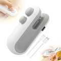 2 IN 1 Mini Sealing Machine USB Rechargable Heat Sealer Storage Bag Plastic Package Food Sealer Clip Bag Handheld Food Heat Sealer. 