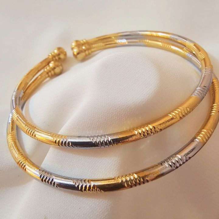 China gold plated beautiful degain adjustable bangle/churi/braclate for women