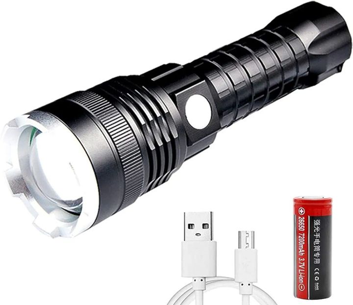 High Power Led Flashlight10000 Lumens USB Rechargable XHP90 Powerful