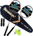 2 Player Badminton Racket Set - Including 1 Badminton Bag/2 Rackets/2 Badminton/2 Grip. 