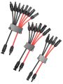 2 to 4/6/8 Y Branch P Solar Connectors for Solar Panels,Tool-Free Connectors 10awg, Solar Panel Splitter,for boat and RV.. 