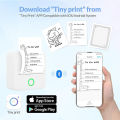 Portable Mini Printer Inkless Bluetooth Portable Photo Printing For Kids - 1080P Instant Camera Printer 2.8 inch IPS Screen, Front and Rear Dual Lens Camera 57mm for Android IOS Fit for Adhesive Label Thermal Papers. 