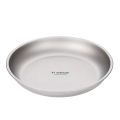Tiartisan Pure Titanium Ultralight Portable Outdoor Camping Round Plate 220mm Extra Large Fruit Salad Dinner Dishes Tableware. 