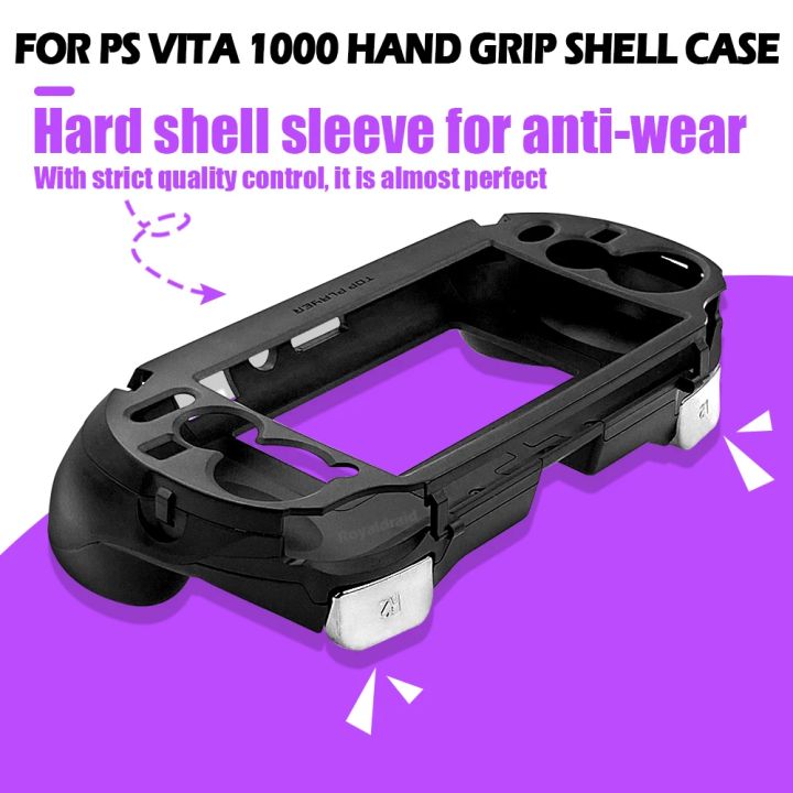 Black%20White%20Frosted%20Hand%20Grip%20Joypad%20Stand%20Case%20with%20L2%20R2%20Trigger%20Button%20For%20PSV%201000%20PS%20VITA%201000%20PSV1000%20%20Game%20Console%20Access%20-%20Image%202