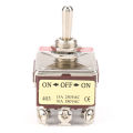 ON/OFF/ON 3 Position Toggle Switch 4PDT 12 Pin 12mm 15A/250VAC 10A/380VAC 4PDT 3 Position Toggle Switch. 