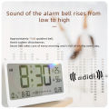 8001-EN Multifunctional Digital Clock LED Brightness Adjustable Temperature Humidity Displaying Alarm Clock with Dual Alarms.