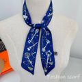 Korean Summer New Luxurious Check Female Decoration Twill Long Ribbon Binding Bag Silk Ribbon Hair Belt Hot Selling Small Scarf.
