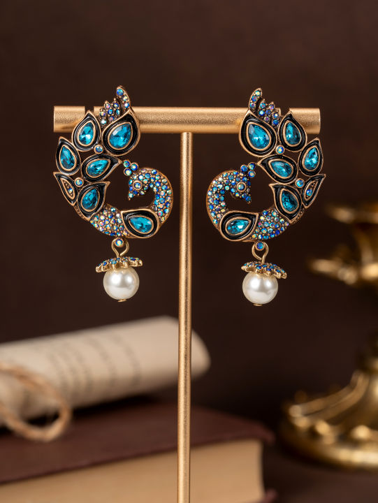 1%20Pair%20of%20Vintage%20Retro%20Two-Tone%20Rhinestone-Embellished%20Elegant%20Peacock%20Pendant%20Earrings%20Suitable%20for%20Women%20to%20Wear%20Daily,%20Attend%20Parties,%20or%20as%20a%20%20pen%20gpt%20-%20Image%204