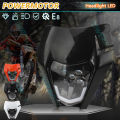 Motorcycle Headlight LED Enduro for KTM EXC XC SX MX XC 125 250 300 450 Universal Supermoto Dirt Bike Motocross Headlights Plate.