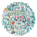 💥Ready to ship💥Hatsune Miku anime 50 sheets sticker waterproof removable sticker car trunk 音ミ. 
