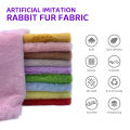 Size 50x50cm Imitate Rabbit Fur Plush Fabric Thickened Polyester Artificial Wool Doll Cotton Doll Material Decorative Padding.
