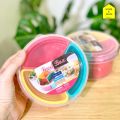 V-1243 three-compartment plastic food storage box (round)✨New color✨. 
