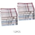 38cm/14.9in Soft Cotton Men's Handkerchief Classic Striped Pattern Multicolor Options Stylish Men's Accessory. 