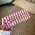 24 Solid color matte super long coffin fake nail tips for extension manicure art press on nails
 good quality. 
