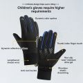 Winter Children's Gloves Padded Warm Wind Cold Riding Gloves Touch Screen Non-slip Ski Gloves Outdoor Sports Gloves.