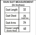 Rain Suit 2 Piece Imported China / Full Water Wind Proof PVC Rubber Stuff / Zip + Button Front Unisex Hooded Design Raincoat / Bike Suit. 