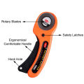 45mm Rotary Cutter Leather Fabric Cutting Leathercraft Tool Handle Rolling Cutter with Safety Lock for Quilting Sewing Crafting. 