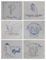 Round Rubber Stamp with Customized Name.. 
