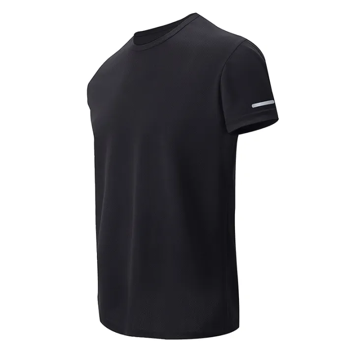 1/4%20Pcs%20Summer%20Men's%20Leisure%20Sports%20Multicolor%20Quick-drying%20Short-sleeved%20Teens%20Loose%20Solid%20Color%20Running%20Fitness%20Playing%20T-shir%20-%20Image%204