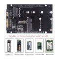 TISHRIC M.2 NGFF Msata SSD To SATA 3.0 2.5 Adapter M2 PCI SSD Converter Riser Card For PC Laptop Add On Card up to 6Gps. 