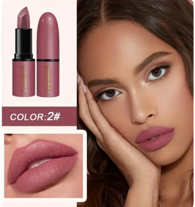 COLORFISH%20Matte%20Lipstick%20in%206%20Colors%20Waterproof%20Long-lasting%20Beauty%20Matte%20High-Impact%20Lip%20Gloss%20Non-Stick%20Cup%20Colorless%20Anti-Wear%20Women's%20Lipstick%20-%20Image%204