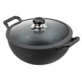 Famous Cast Iron Kadahi Karahi With Glass Lid 26cm. 