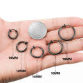 2Pcs Small Hoop Spring Ear Clips Earrings For Women Men Stainless Steel Painless No Piercing Stealth Fake Ear Jewelry 8-20mm. 