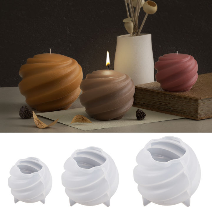 Rotating Planet Silicone Candle Mold 3D Round Carving Ball Resin Soap Mold DIY Resin Casting Jewelry Making Home Decoration 1pc