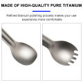Widesea Camping Titanium Spork  Spoon Outdoor Lightweight Fork Tableware Portable Picnic Hiking Travelling Ultralight Dinnerware. 