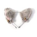 Fashion Fox Cat Ear Hair Band Popular Plush Cat Ear Headband Black White Soft Hairband with Bells Party Cosplay Hair Accessories. 