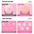 ROCK SWEET Mini Flocked Thumb Powder Puff Two Pack Small Loose Powder Setting Makeup Blush Puff. 