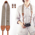 Portable Camera Strap Adjustable Cotton Leather Camera Shoulder Neck Strap Belt For /  Camera Belt For DSLR Digital SLR. 