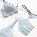 FINETOO Women Wireless Bra Deep V Padded Bralette S-XL Trendy Stripe Knitting Bras  Ladies Brassiere Solid Underwear 6 Color. 
