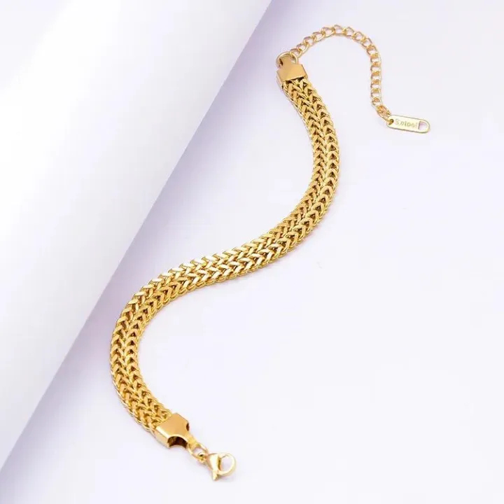 Titanium%20Stainless%20Steel%20Gold%20Plated%20Bracelet%20For%20Girls%20&%20Women%20Water%20Proof%20Occident%20Metal%20Texture%20Bracelet%20Collar%20Jewelry%20Gifts%20Qoddess%20-%20Image%206