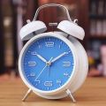 Mute Alarm Clock Large Bell Metal Alarm Clocks Child Bedside Table Clock Wake UP LED Light Home Decoration Gift for Kids Friends.