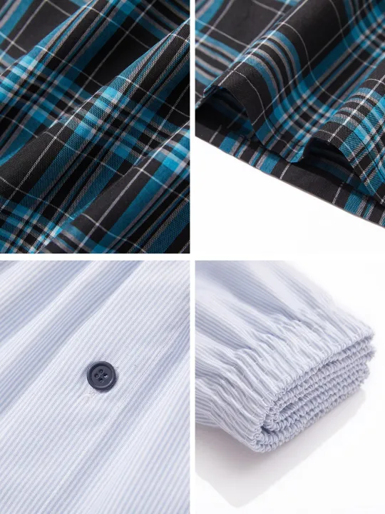 JupiterSecret%206%20Pcs%20Boxer%20Shorts%20Casual%20Plaid%20Elastic%20Waistband%20Button%20Mens%20Boxer%20Underwear%20Woven%20Shorts%20For%20Home%20Random%20Color%20-%20Image%203