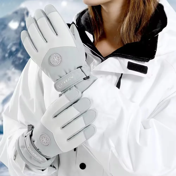Waterproof Ski Gloves Women Winter Touch Screen Snow Gloves Fleece Lined Warm Thermal Gloves for Snowboard Skiing Running