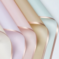 5 pieces of golden-edge jelly film waterproof matte paper, fresh flower wrapping paper, bouquet floral art, festival declaration. 