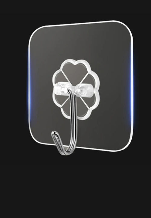 10%20%20pcs%20transparent%20stainless%20steel%20strong%20self%20Adhesive%20Hooks%20Hangar%20-%20Image%203