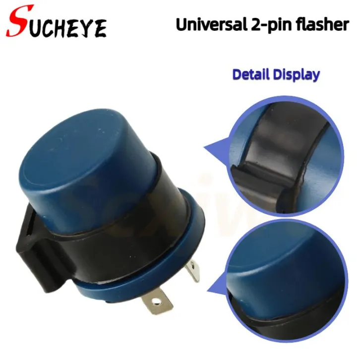 Motor Buzzer Flasher Relay Indicator DC 6V 12V Input Motorcycle Blue ...