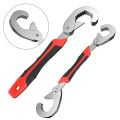 Adjustable Open End Double Wrench Multifunctional Universal Pipeline High Carbon Steel Wrench Set Manual Hardware Grip Tool. 