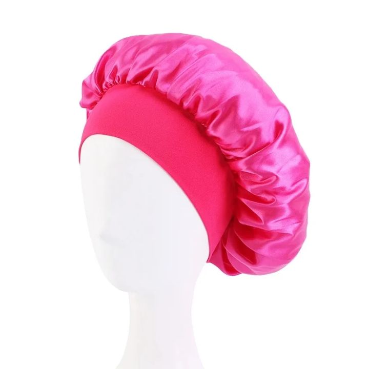 Women%20Satin%20Bonnet%20Hair%20Bonnet%20for%20Sleeping%20Hair%20Care%20Silk%20Bonnets%20Solid%20Wide-brimmed%20Sleeping%20Hat%20with%20Elastic%20Soft%20Band%20-%20Image%207