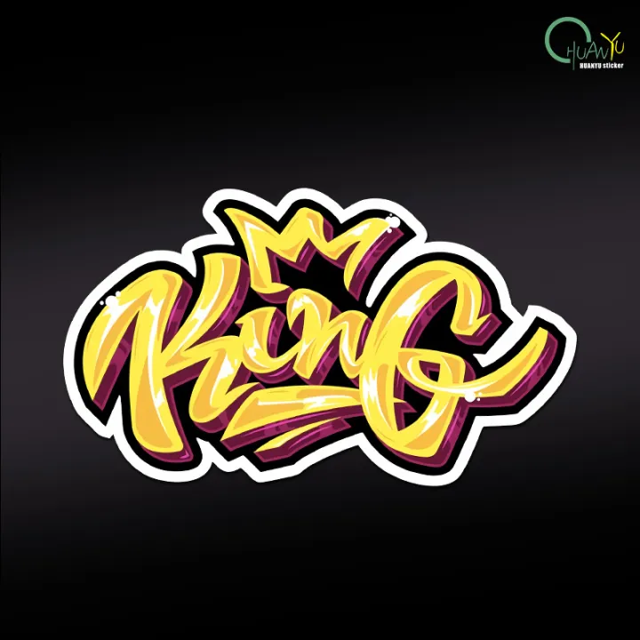 Creative King King's art graffiti car sticker scratch cover decal ...