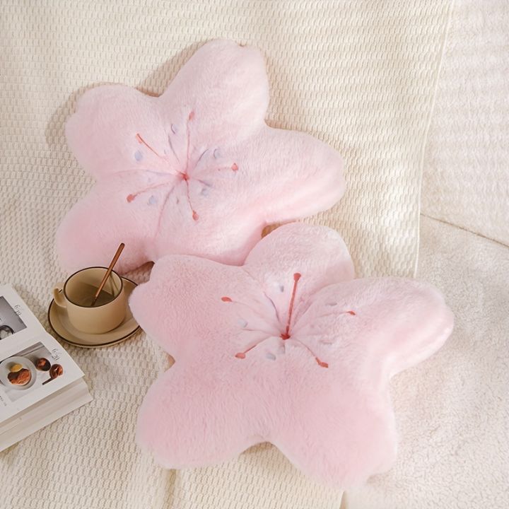Super Soft Cherry Blossom Flower Pillow, Princess Style Love Pillow for Living Room, Adult, Cute Niche for Valentine's Day