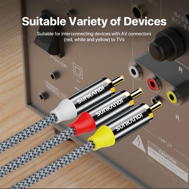 SUNKANDI%20Audio%20Video%20RCA%20Cable%EF%BC%8C3RCA%20Male%20to%203RCA%20Male%2024K%20Gold%20Plated%20AV%20audio%20Cable%20for%20Speaker,%20Amplifier,%20DVD%20Player%20and%20More%20-%20Image%205