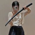 3D Printed Gravity Straight Out Telescopic Samurai Stress Relief Toys Stretchable Cos Props Creative Folding Katana Funny . 